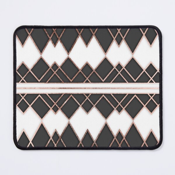 Item preview, Modern Chic Rose Gold Black and White Triangles   designed and sold by outsickme3.
