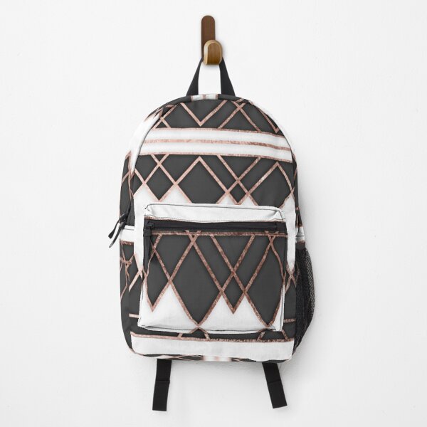 Item preview, Modern Chic Rose Gold Black and White Triangles   designed and sold by outsickme3.