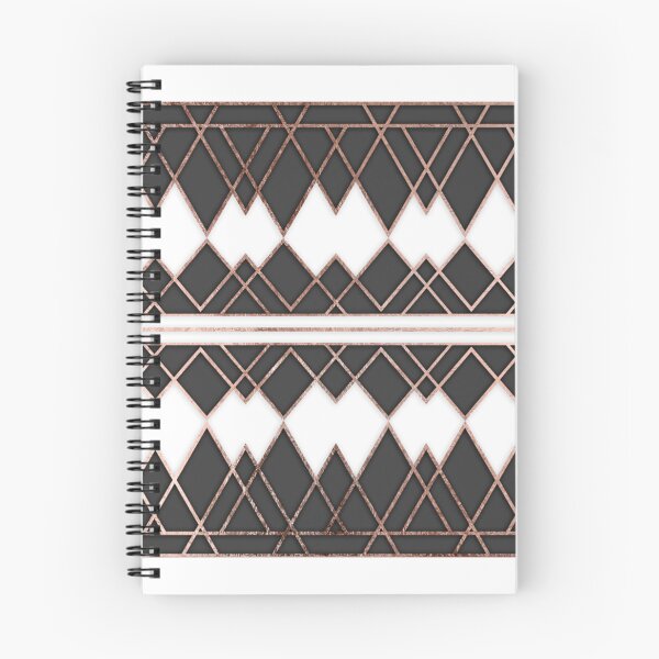 Item preview, Modern Chic Rose Gold Black and White Triangles   designed and sold by outsickme3.