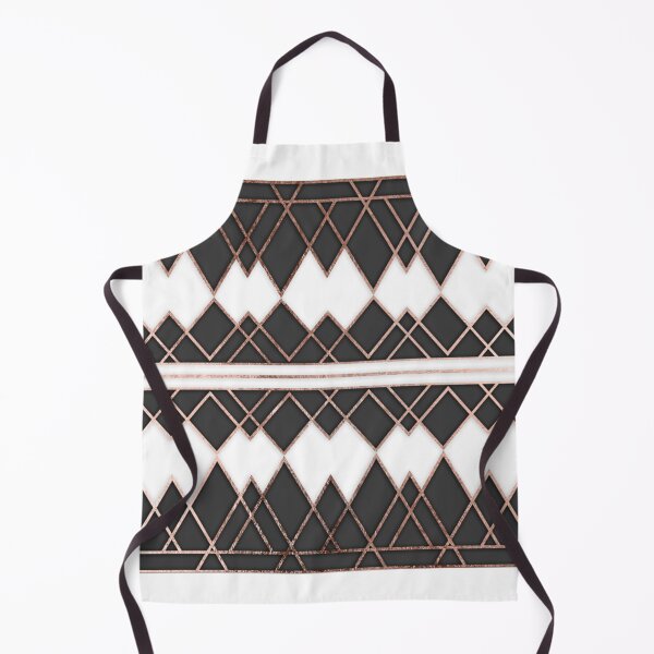 Item preview, Modern Chic Rose Gold Black and White Triangles   designed and sold by outsickme3.