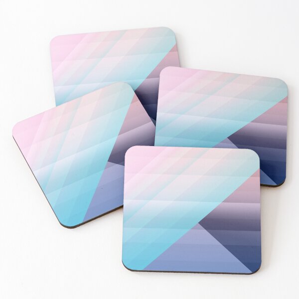 Item preview, Modern Geometric Pink Blue Gradient Color Blocks Fitted Scoop  designed and sold by outsickme3.