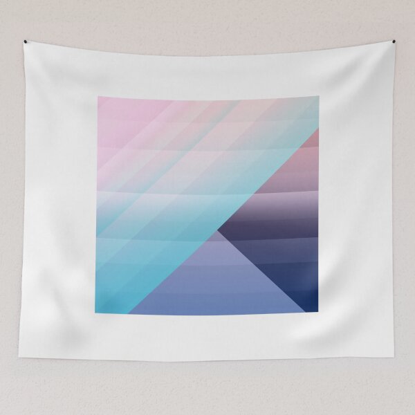 Item preview, Modern Geometric Pink Blue Gradient Color Blocks Fitted Scoop  designed and sold by outsickme3.