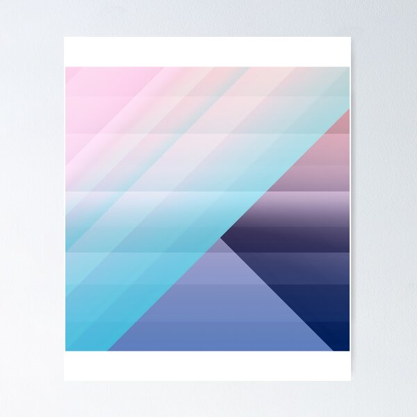 Item preview, Modern Geometric Pink Blue Gradient Color Blocks Fitted Scoop  designed and sold by outsickme3.