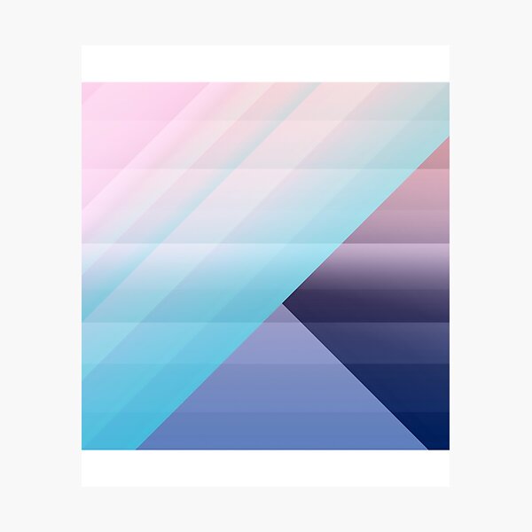 Item preview, Modern Geometric Pink Blue Gradient Color Blocks Fitted Scoop  designed and sold by outsickme3.