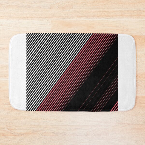 Item preview, Modern Red White and Black Stripes Pattern Fitted Scoop  designed and sold by outsickme3.