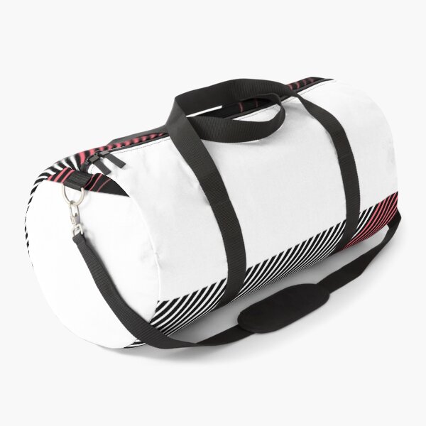 Item preview, Modern Red White and Black Stripes Pattern Fitted Scoop designed and sold by outsickme3.