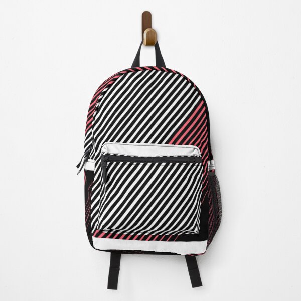 Item preview, Modern Red White and Black Stripes Pattern Fitted Scoop  designed and sold by outsickme3.