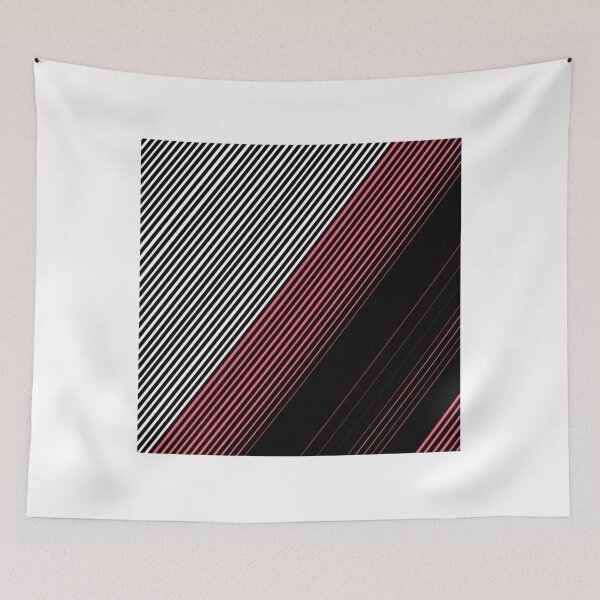 Item preview, Modern Red White and Black Stripes Pattern Fitted Scoop  designed and sold by outsickme3.