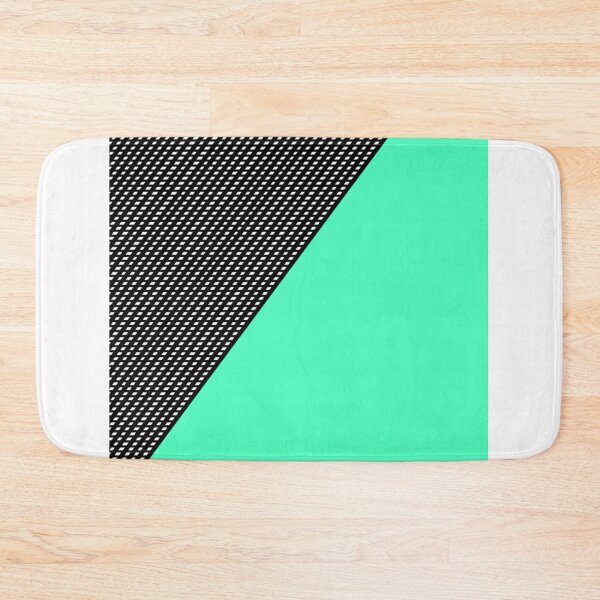 Item preview, Modern Teal and Black Checked Striped Color Block   designed and sold by outsickme3.