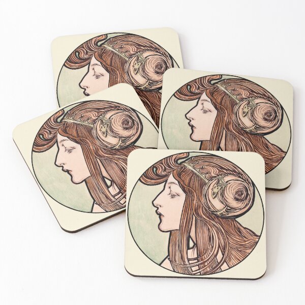 Item preview, Vintage Mucha Style Art of Beautiful Woman  designed and sold by quotopia.