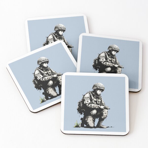 Item preview, Banksy Soldier Just a Pawn Silver designed and sold by DataDude.