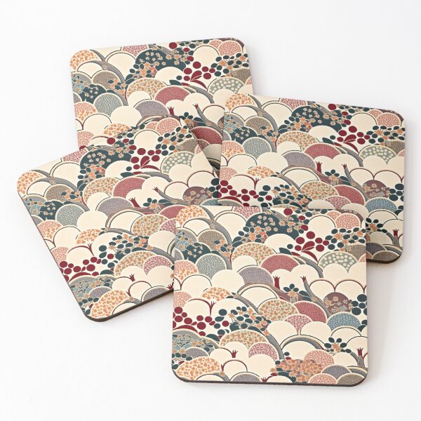 Item preview, Contemporary Karakusa Japanese Pattern-Hana No. 9 by Bossy Cat Home designed and sold by BossyCatHome.