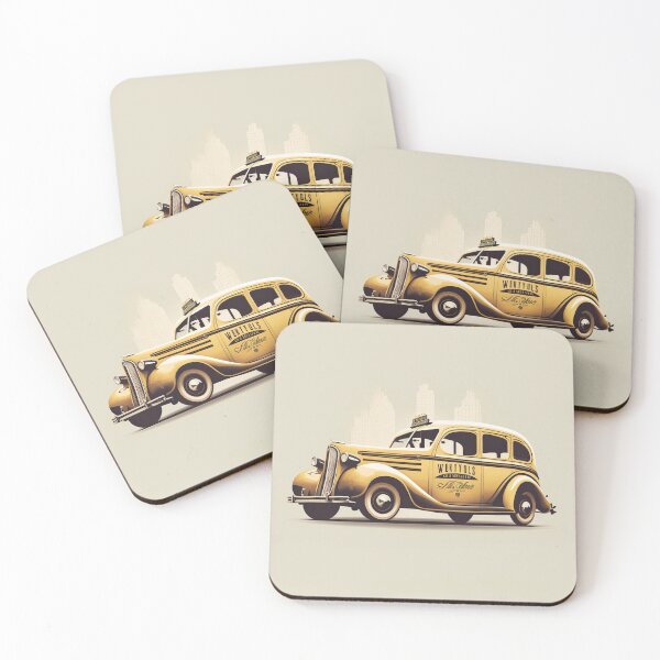 Item preview, Art Deco Style Taxis designed and sold by TheArtfulAI.