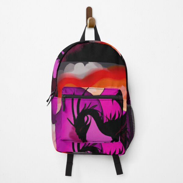 Item preview, Dragon's Fury: A dragon unleashes its fiery breath against the rugged mountainous terrain and vibrant hues of a setting sun designed and sold by majnate.