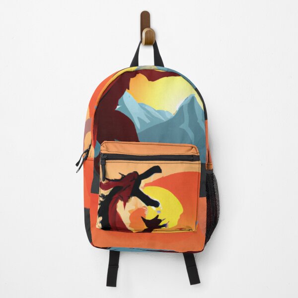 Item preview, Dragon's Blaze: a fierce dragon breathing fire on the backdrop of snowcapped mountains with a setting sun designed and sold by majnate.