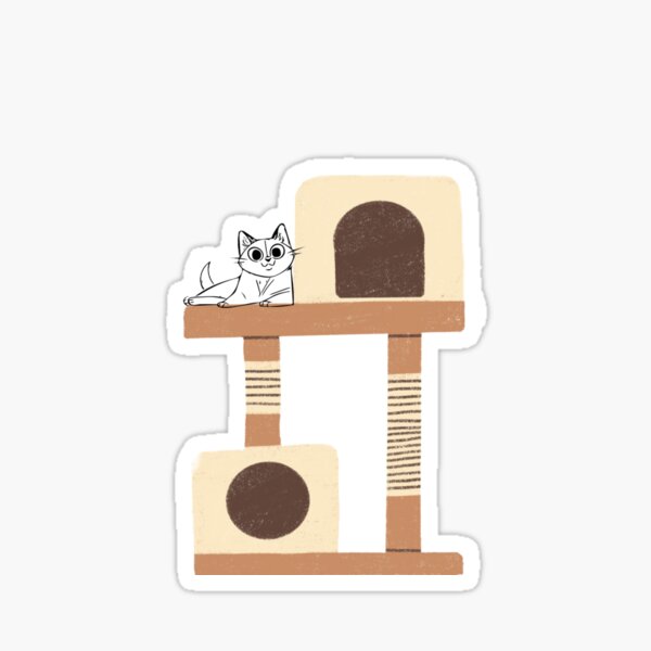 Artikel-Vorschau von Katze auf einem Katzenkratzer, designt und verkauft von Beautyqueens Beautys.