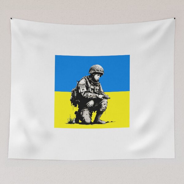 Item preview, Banksy Soldier Just a Pawn Ukraine designed and sold by DataDude.