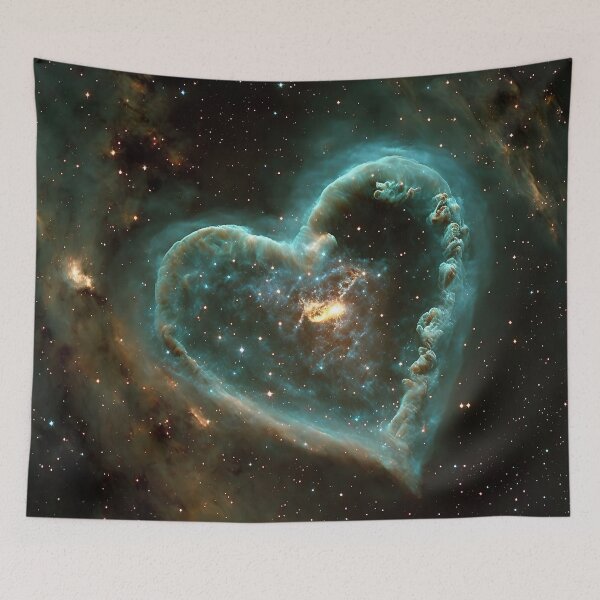 Item preview, The Heart Nebula in Teal and Gold designed and sold by KLOIK.