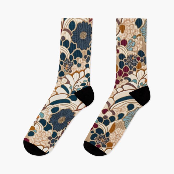 Item preview, Contemporary Karakusa Japanese Pattern-Hana No. 13 by Bossy Cat Home designed and sold by BossyCatHome.