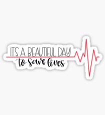Pegatina Hermoso día para salvar vidas