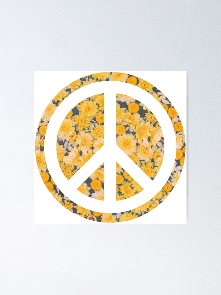 "Sunflower Peace Sign" Poster by aterkaderk | Redbubble