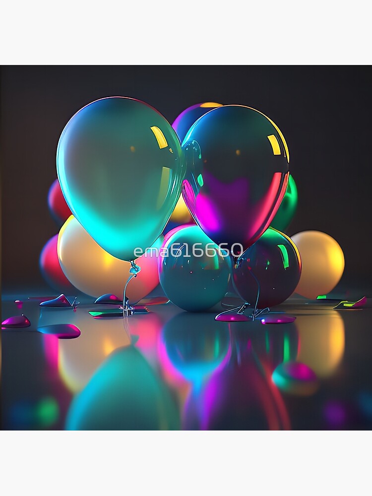 Impression photo for Sale avec l'œuvre « Jeu de ballon fluo » de l'artiste  ema616660