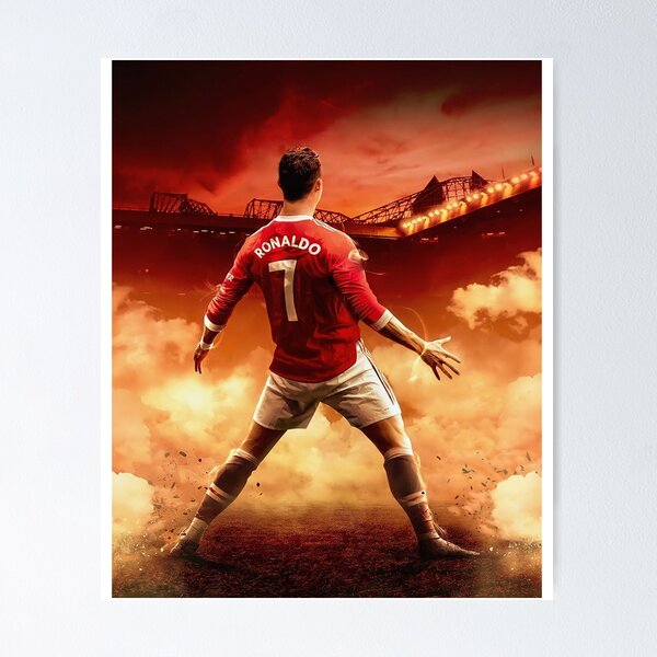 Poster for Sale avec l'œuvre « Cristiano Ronaldo Ballon Kiss United » de  l'artiste Hevding