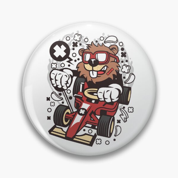 Item preview, Cartoon Happy Beaver Racer designed and sold by GDSimpleArt.