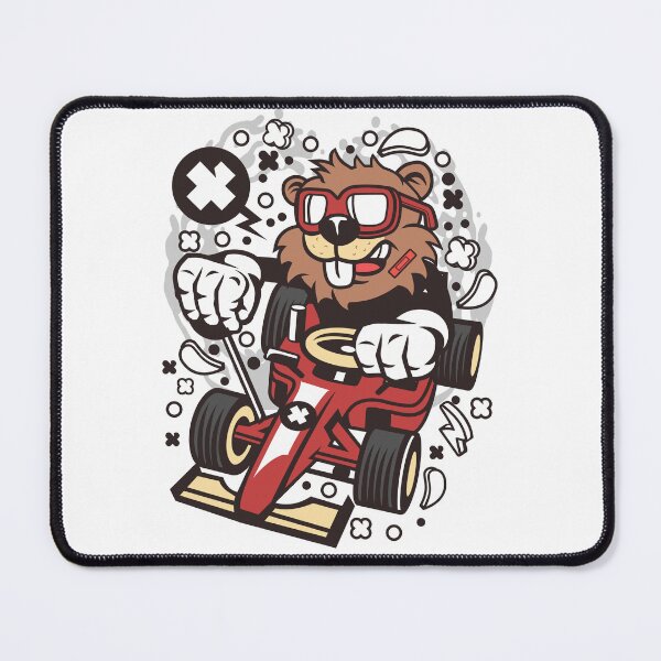 Item preview, Cartoon Happy Beaver Racer designed and sold by GDSimpleArt.