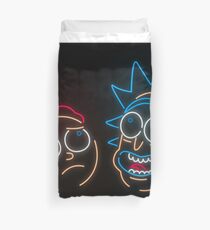 We're Neon Morty Duvet Cover