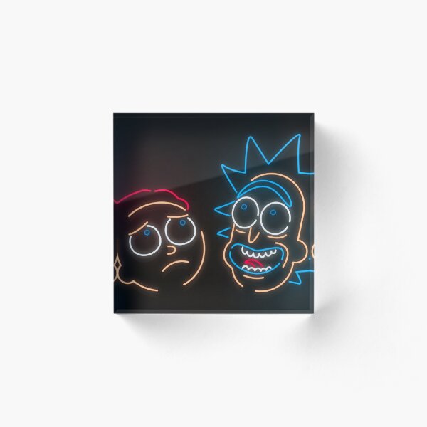 We're Neon Morty Acrylic Block