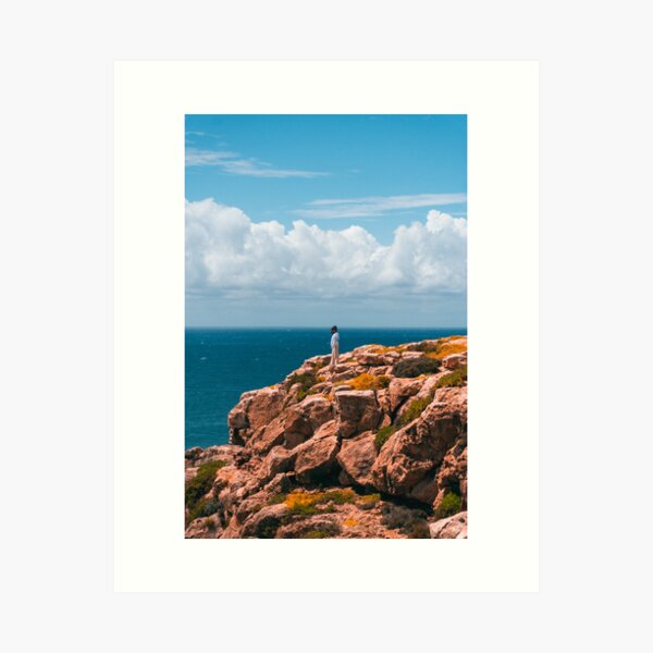 Steep cliffs at Cap de Barbaria, Formentera Art Print