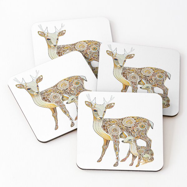 Item preview, Full saturated color deer design with a baby deer designed and sold by TheBrainArt.