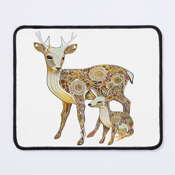 Item preview, Full saturated color deer design with a baby deer designed and sold by TheBrainArt.