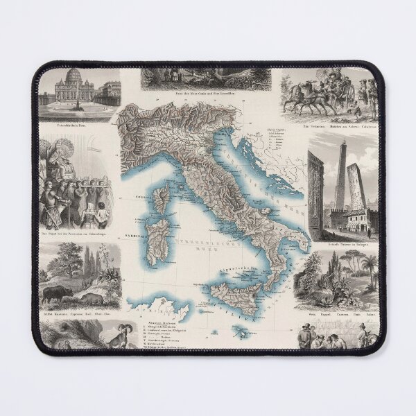 Item preview, Map of Italy, 1863 by Brockhaus designed and sold by nextstepdesigns.