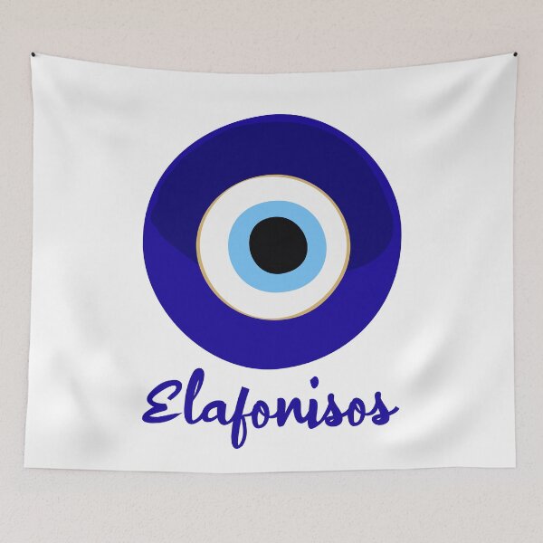 Item preview, ELAFONISOS - GREECE, EVIL EYE, Mati blue white. designed and sold by angelisart.