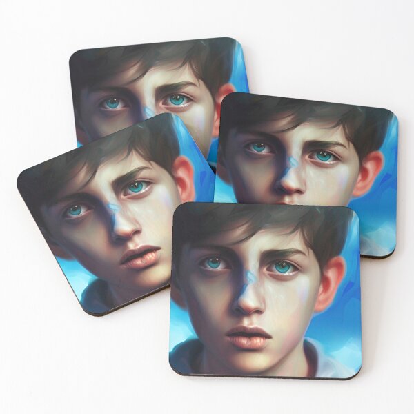 Item preview, Blue Eyes Abstract Art Boy designed and sold by Aryabek.