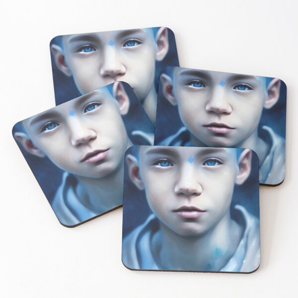 Item preview, Blue Eyes Boy Abstract Art designed and sold by Aryabek.