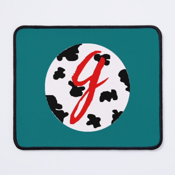 Item preview, red letter g inside cow print circle designed and sold by unicepace2.