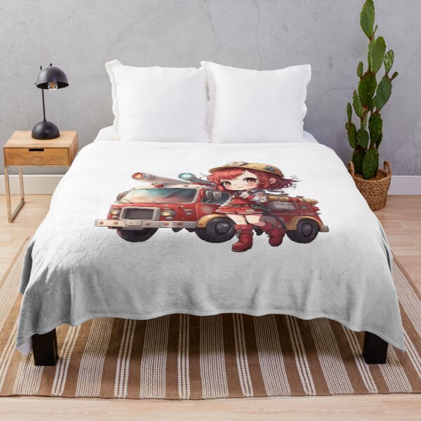 Item preview, Chibi Firefighter Girl and Her Truck designed and sold by TheChibiStore.