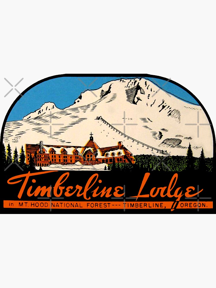 Thumbnail 3 of 3, Sticker, Timberline Lodge Vintage Travel Decal designed and sold by hilda74.