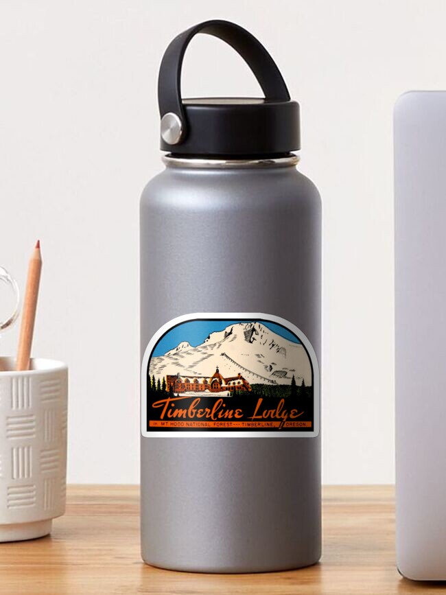 Thumbnail 1 of 3, Sticker, Timberline Lodge Vintage Travel Decal designed and sold by hilda74.