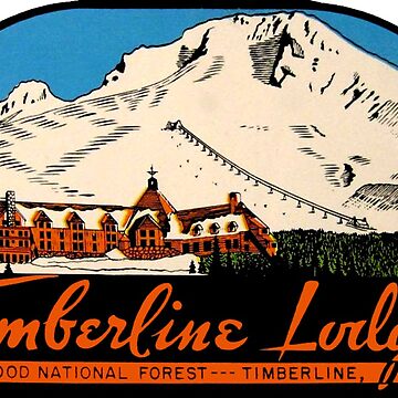 Artwork thumbnail, Timberline Lodge Vintage Travel Decal by hilda74