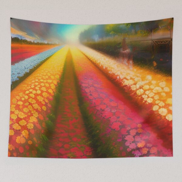 Item preview, Carlsbad Flower Fields Watercolor designed and sold by Places On Earth.