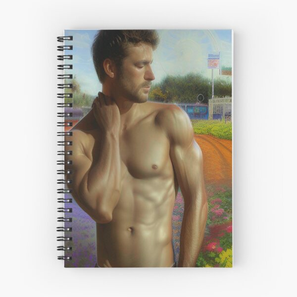 Item preview, Muscular Man in Carlsbad Flower Fields  designed and sold by Places On Earth.