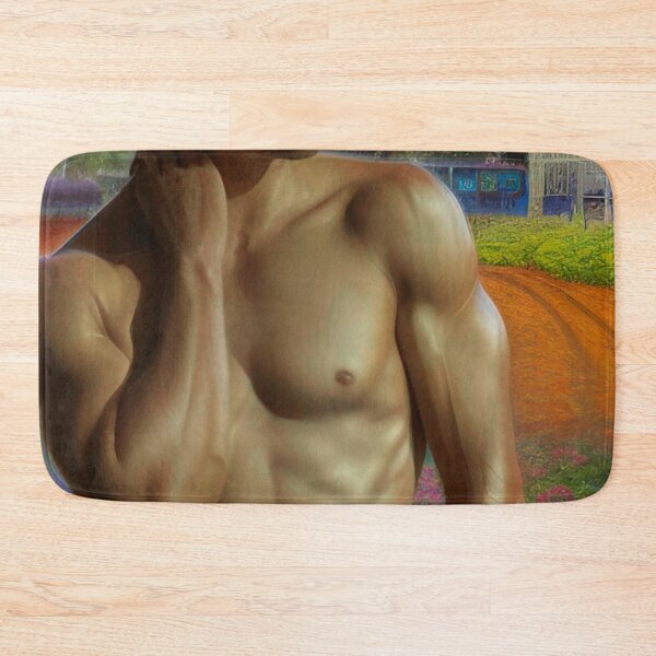 Item preview, Muscular Man in Carlsbad Flower Fields  designed and sold by Places On Earth.