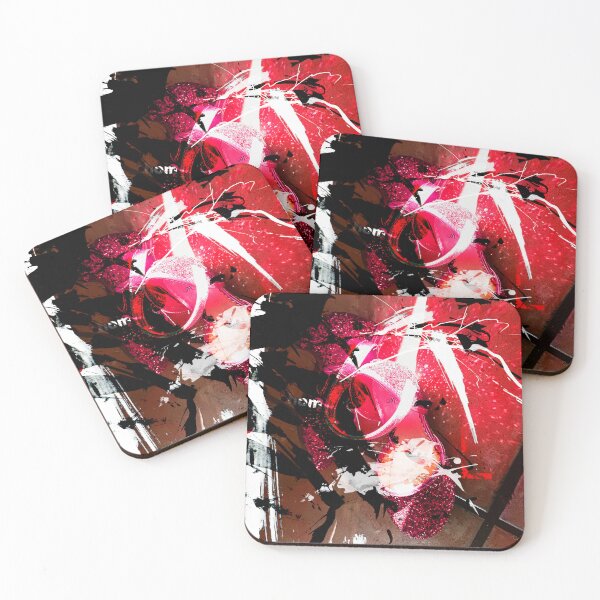 Item preview, Grungy red glitter shoes abstract designed and sold by ZebEddy.