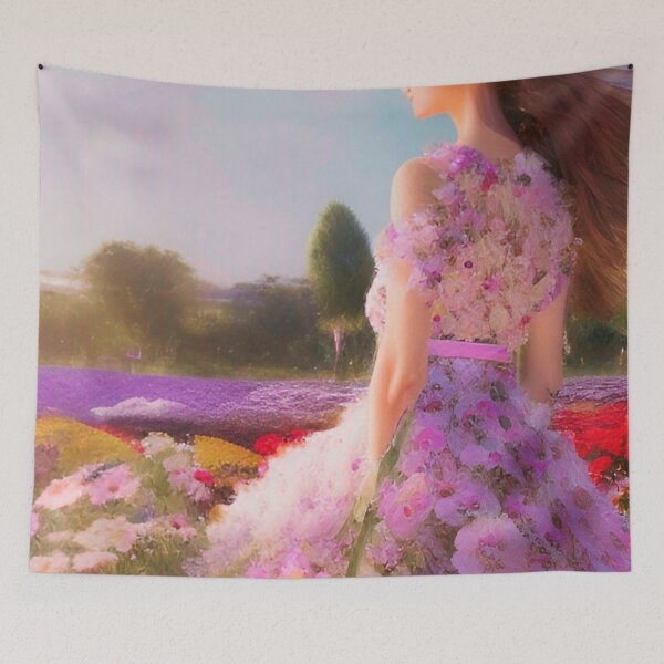 Item preview, Flowery Dress Woman Carlsbad Flower Fields designed and sold by Places On Earth.