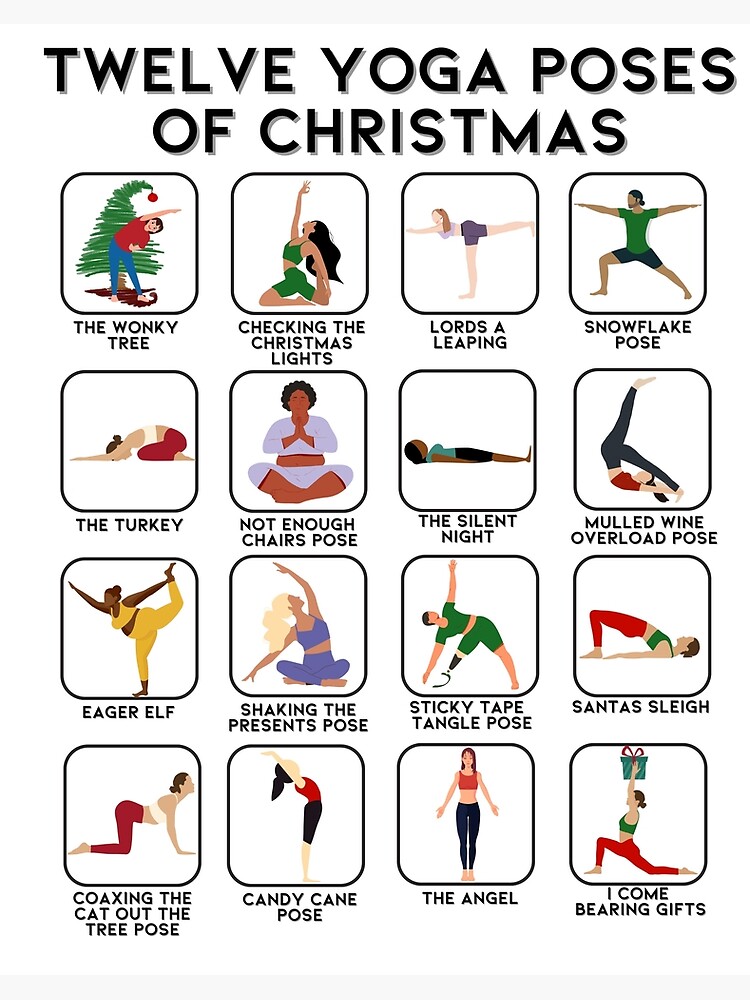 Yoga Poster Yoga Printable Chart Downloadable Yoga Poses and their names  Digital Files Printable