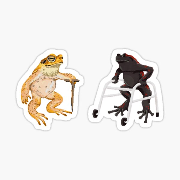 Item preview, cane toad and walker frog combo designed and sold by amphibian-a-day.